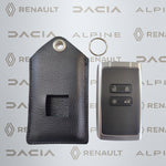 Étui de protection clé carte Renault noir avec fenêtre boutons