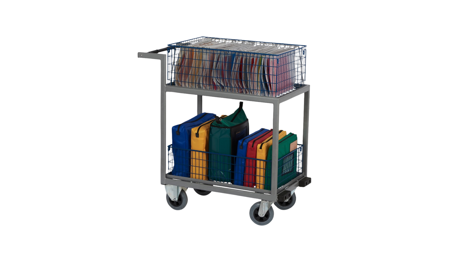 CHARIOT COURRIER– 3 PANIERS GROS VOLUME