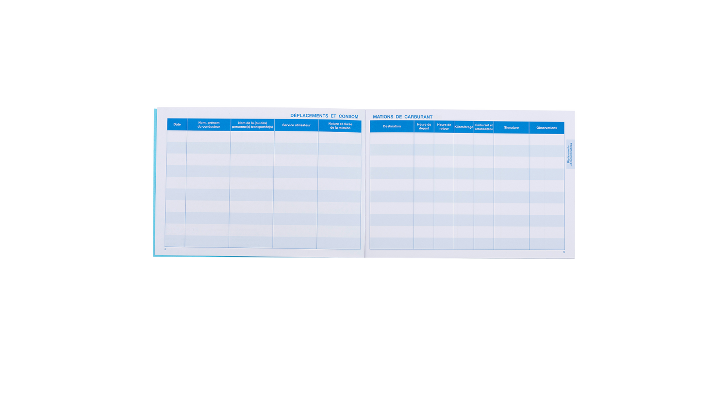 Carnet de Bord Véhicules
