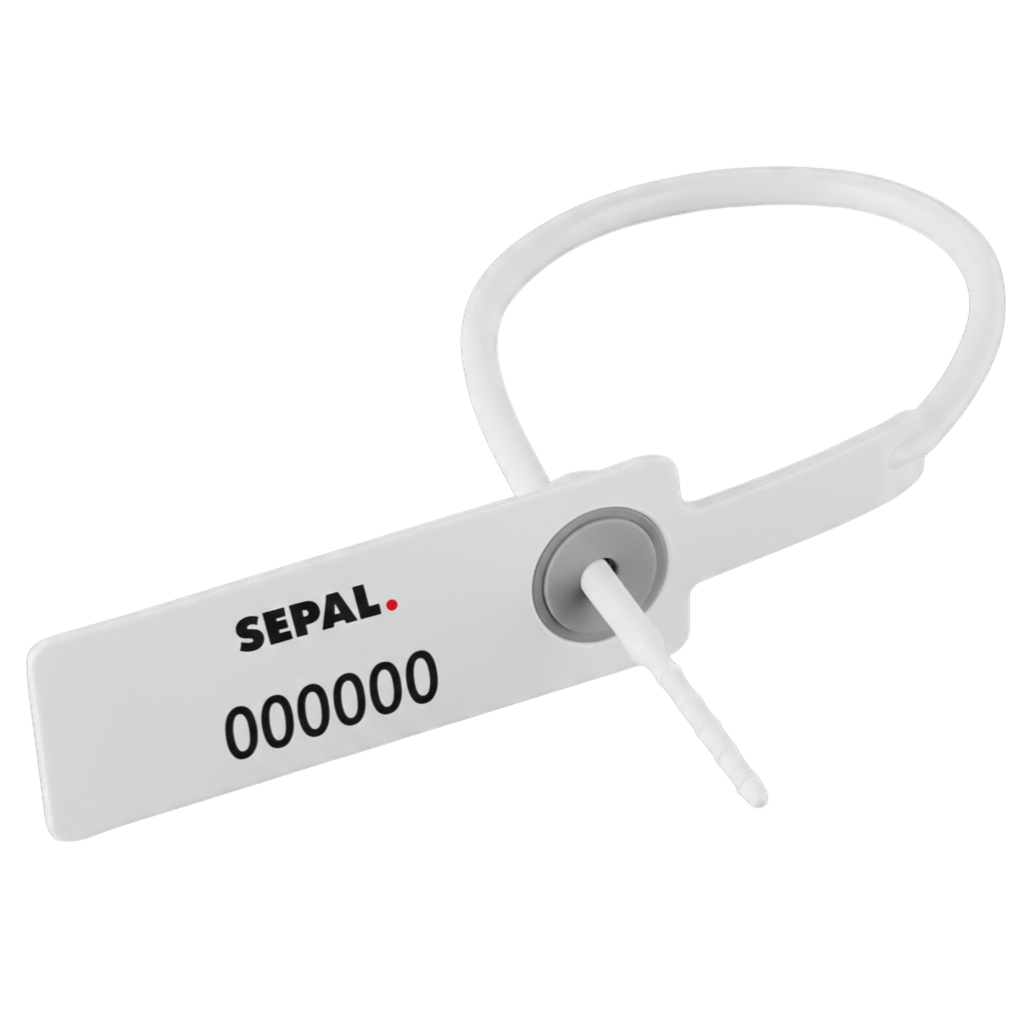 Scellé de sécurité AIRSEAL vue de face blanc