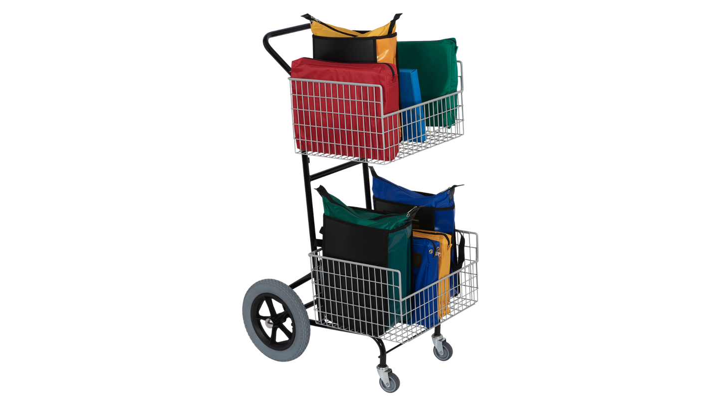 Chariot Courrier SEPAL 2 grands paniers avec sacoches courrier et CLIC-CLAC