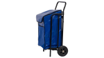 Chariot de distribution publicité SEPAL 2 roues 200 mm 2 piles avec housse de protection vue de côté