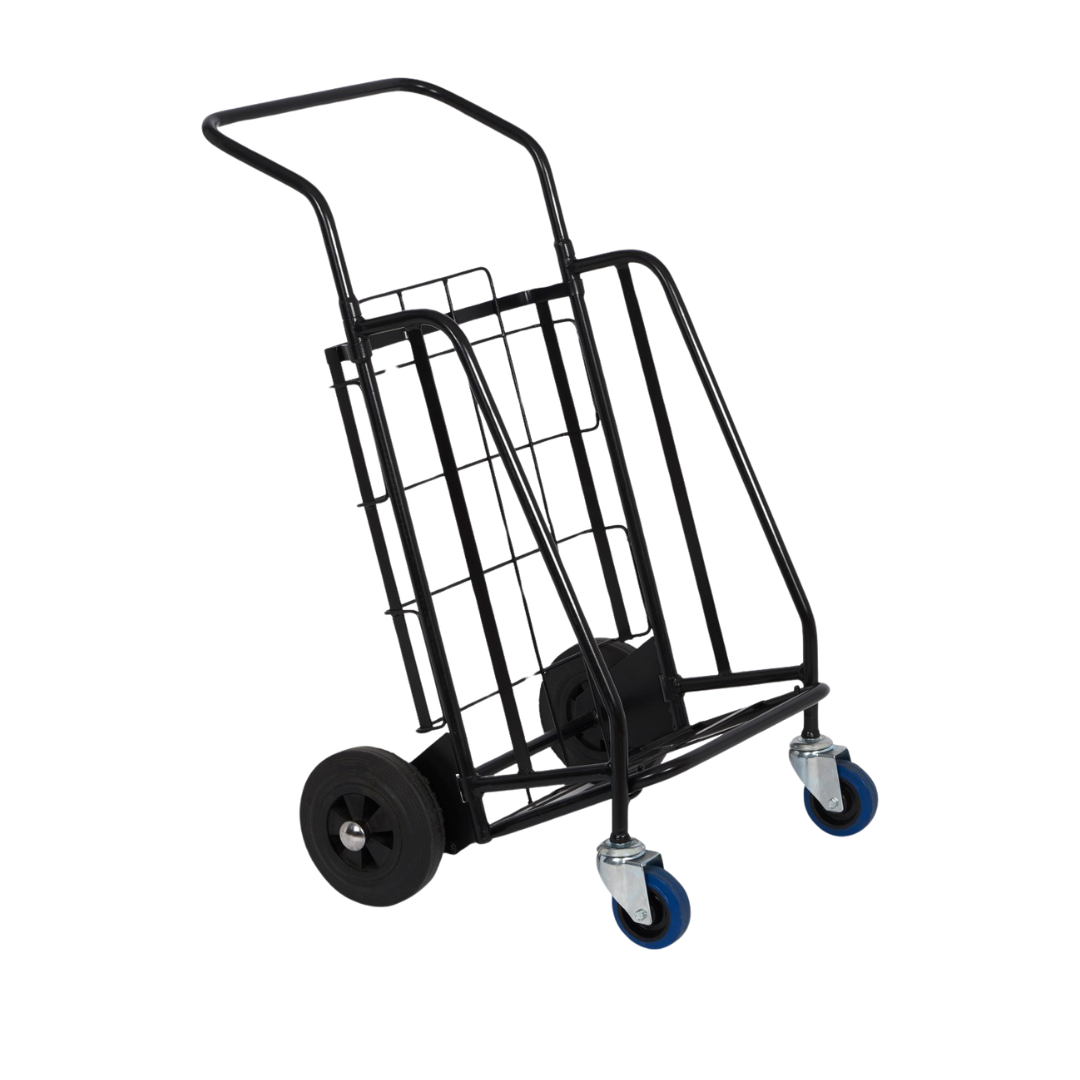 Chariot distribution publicité pliable 2 piles 2 roues