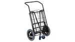 Chariot pliable distribution publicité roues vue plié