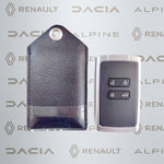Étui clé carte Renault avec cadre cristal personnalisable pour flotte auto