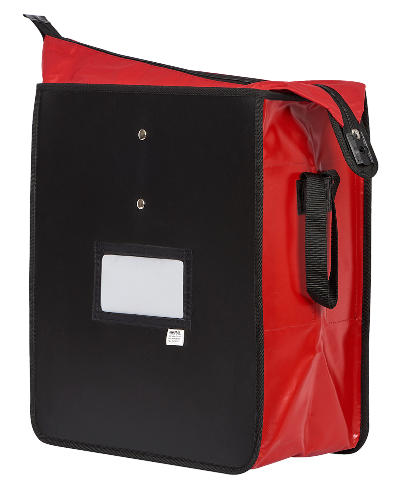 Sac navette courrier Clic-Clac pour tri en case couleur rouge