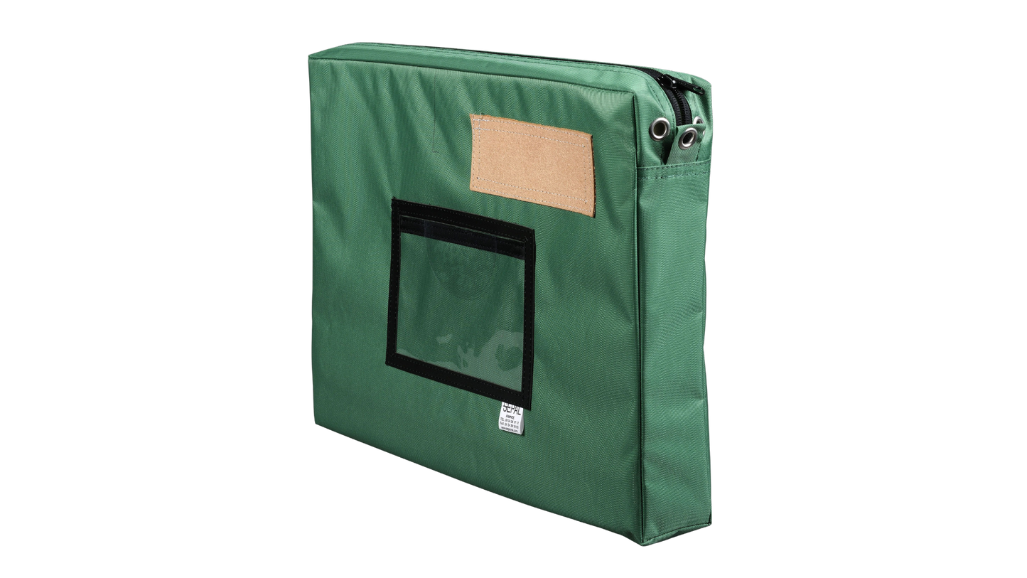 Sacoche courrier 50 mm vue détail fermeture sécurisée