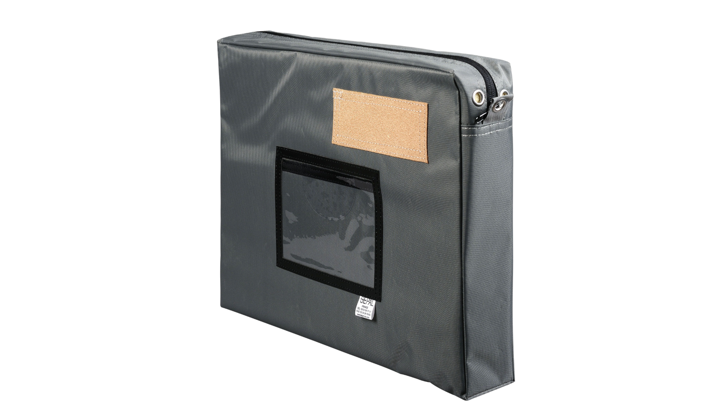 Sacoche courrier 50mm vue arrière avec porte étiquette
