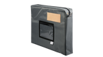 Sacoche courrier 50mm vue arrière avec porte étiquette oeillet de sécurité