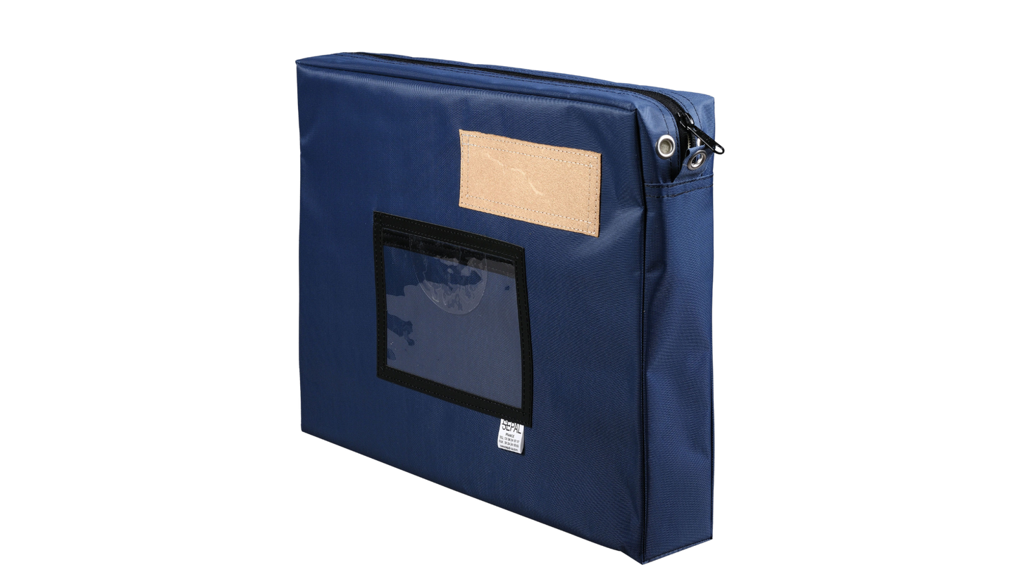 Sacoche courrier soufflet 50mm vue de face fermée