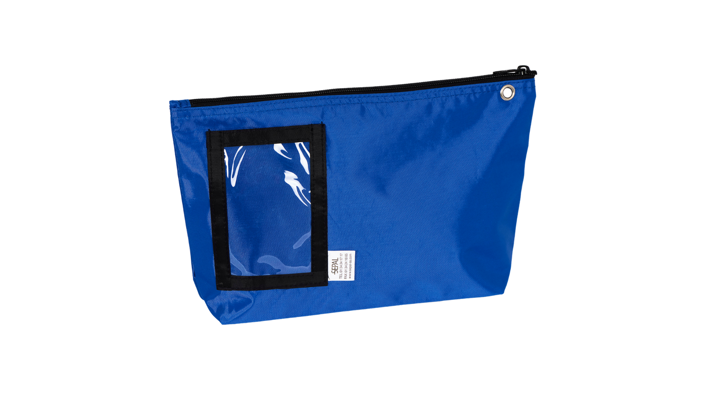 Sacoche navette fond caisse bleue