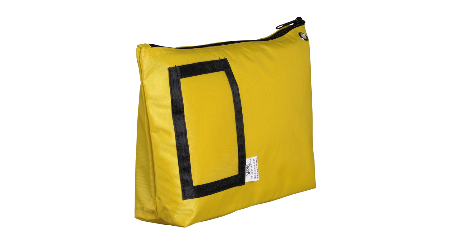 Sacoche navette fond de caisse jaune 