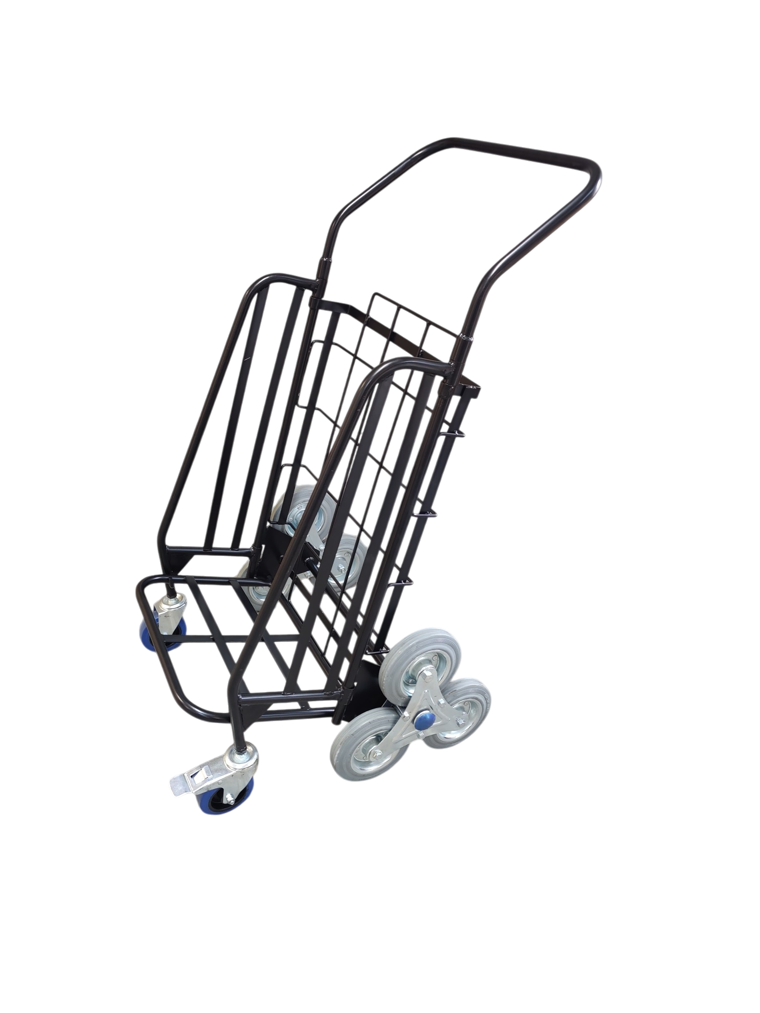 Chariot distribution roues étoiles vue d'angle