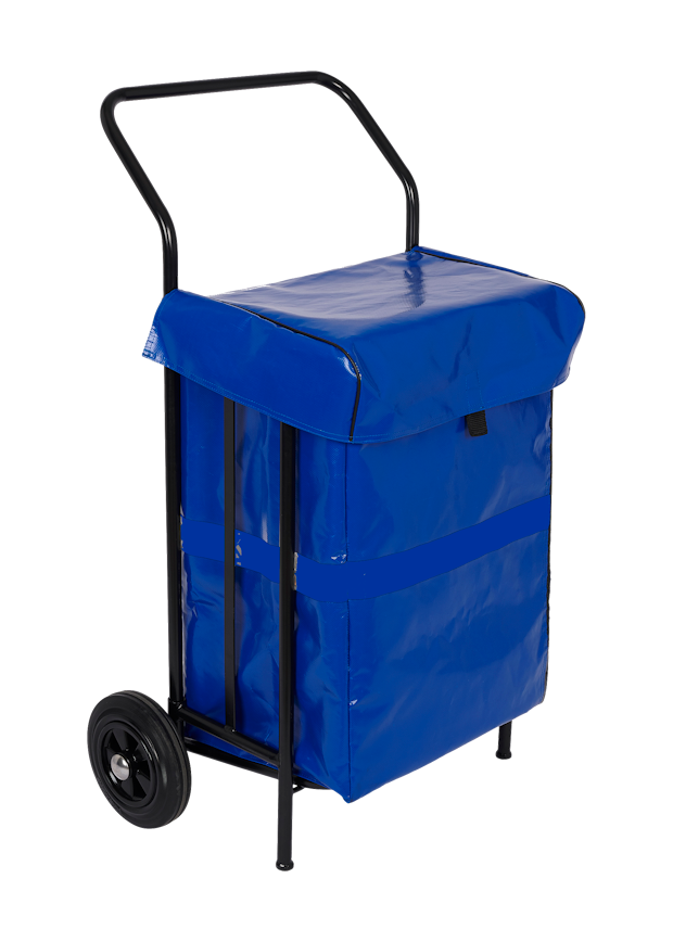 Chariot distribution publicité pliable - 2 piles 2 roues