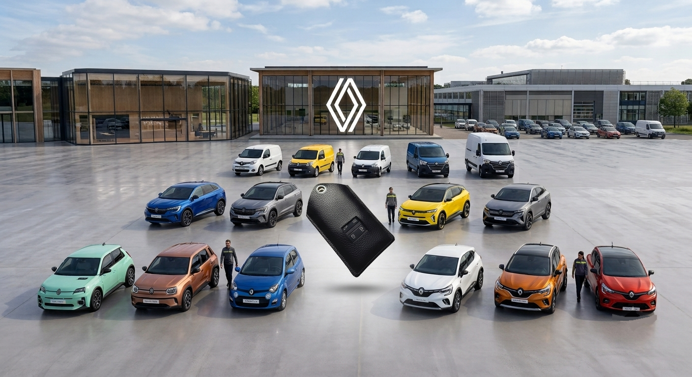Étui protection clé carte véhicule pour gestion de flotte automobile Renaul Dacia Alpine