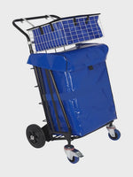 Folding cart for distributing newspapers and advertising 